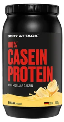 Produktbild von Body Attack 100% Casein Protein - 900 g Dose Banana Cream