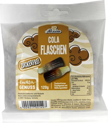 Produktbild von Rexim Cola Flaschen Fruchtgummi Zuckerfrei 120g