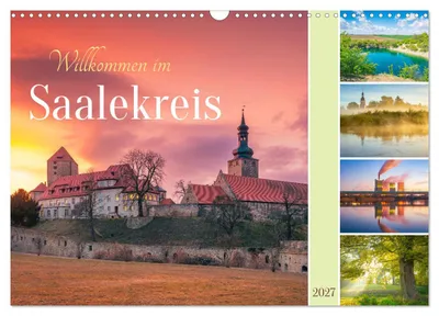 Zdjęcie produktu dla Witamy w powiecie Saale (kalendarz ścienny na rok 2027, format A3 poziomy), kalendarz miesięczny CALVENDO