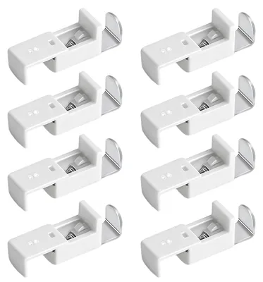 Klemmträger für Plissee, 8 Stück, ohne Bohren, Metall, bis 20 mm