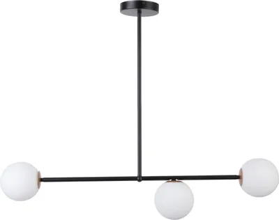 Zdjęcie produktu dla Lampa sufitowa minimalistyczna czarna nowoczesna trzy szklane kule Gama 3xG9 12W Sigma Lighting