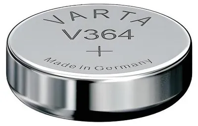 Image de Varta 1x 1.55V V 364, Silberoxid, Bouton/pièce, 1.55 V, 2.15 mm, 6.8 mm, 0.33 g