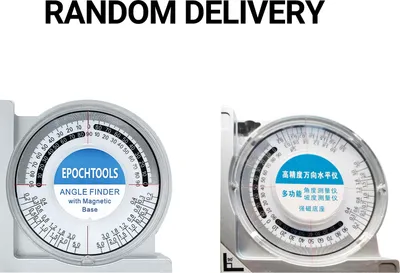 Image de Détecteur d'angle magnétique Mini inclinomètre Outil de mesure Rapporteur Inclinomètre Niveau à bulle double Tableau de comparaison