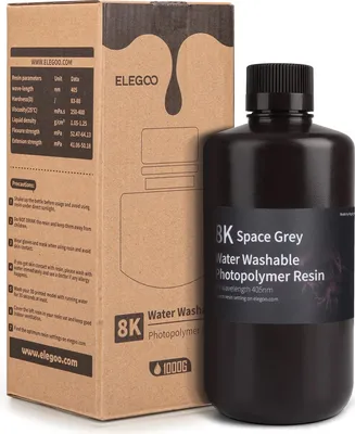 Obrázek produktu pro ELEGOO 8K Water Washable Resin 1kg, vesmírně šedá