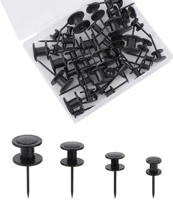 Image de Pinces coupantes flexibles, lot de 40 pièces - Double tête - Alliage de zinc/Acier inoxydable - 4 tailles - Noir - Attaches pour photos