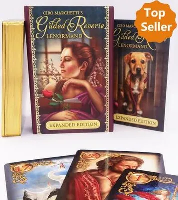 Zdjęcie produktu dla Gilded Reverie Lenormand, m. 1 książka, m. 47 wkładka, karty Lenormand