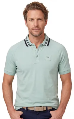 Produktbild von Hugo Boss Green Paddy Rib Polo Regular Fit Grün