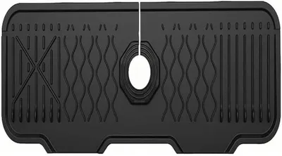 Produktbild von Silikon-Spritzschutzmatte 1 Stück, Rutschfest 43 cm Schwarz, Für Küchen- Und Badezimmerspülen