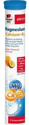 Productafbeelding van Doppelherz | Magnesium + Calcium + D3 | 15 bruistabletten