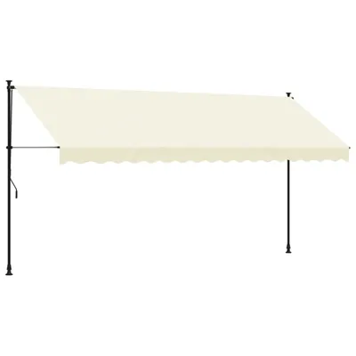 Produktbild von vidaXL Markise Einziehbar Creme 400x150 cm Stoff und Stahl