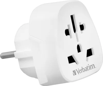 Produktbild von Verbatim WTEU-02, Typ F, Universal, Gerade, Gerade, Typ A, Typ B, Typ C (Euro-Stecker), Typ G (VK), Typ I (AU), Typ J (CH), Typ L (IT), Typ N (BR), Typ E (FR), Typ F