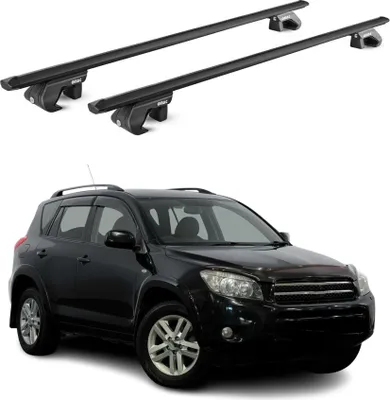 Image de Barres de toit transversales pour Toyota Rav4 XA30 2006-2013 5 P Alu Noir 2x ABE
