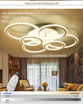Obrázok produktu pre 3373WJ-6 Fl LED stropné svietidlo s diaľkovým ovládaním Nastaviteľná farba svetla/jas