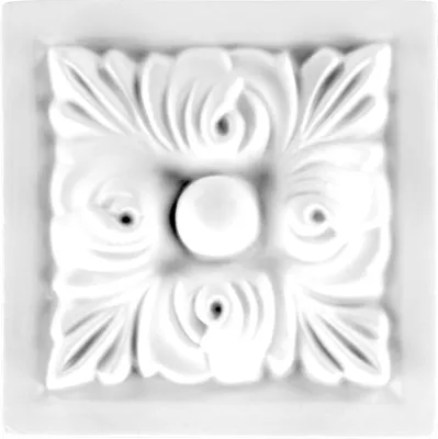 Produktbild von 1 PolyurethanViereck für Türumrandung | Stuck | Dekor | stoßfest | 94x94mm | Hexim | FR8481-A