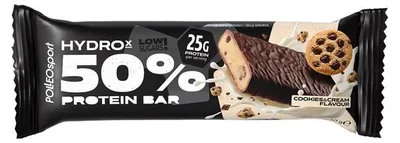 Obrázek produktu pro Polleo HydroX, proteinová tyčinka, 50 % proteinu, 50 g, příchuť cookies & cream