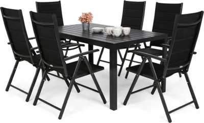 Obrázek produktu pro Zahradní nábytek Ibiza Alu Black / Black 6+1