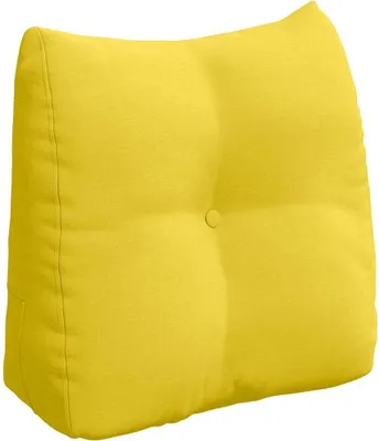 Imagen del producto de vidaXL Cojín para la espalda, color amarillo claro, 45 x 24 x 50 cm, tela