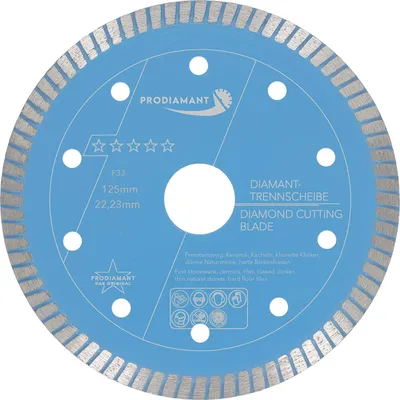Produktbild von PRODIAMANT Diamanttrennscheibe 125mm Fliese, Naturstein F33