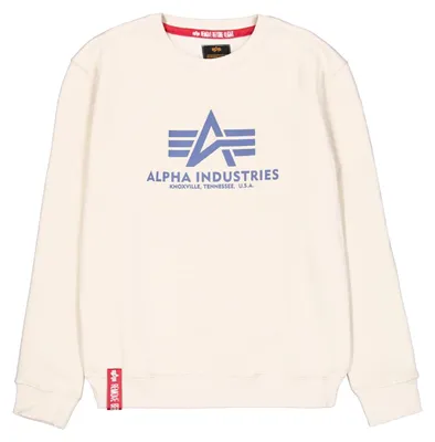 Produktbild von Alpha Industries Herren Basic Sweater, Vintage White, S