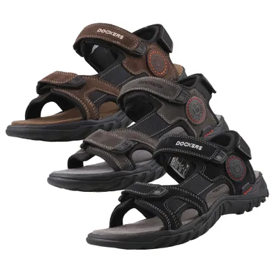 Produktbild von Dockers by Gerli Herren Sandalen Schwarz, Braun und Grau, Schuhgröße:EUR 44, Farbe:Schwarztöne
