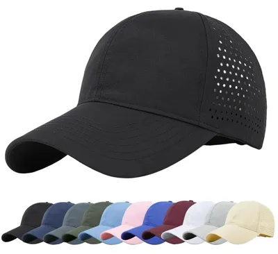 Immagine prodotto di Cappello da baseball in rete, traspirante, ad asciugatura rapida, regolabile, colore nero, taglia M