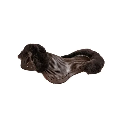 Produktbild von Acavallo Active Pony Gel Pad Cut Out 1/2 Sheepskin Edge Just Gel, Farbe:Brown/Brown