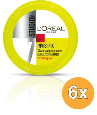 Productafbeelding van 6x L’Oreal Studio Line – Haargel Mineral Fix Sculpting Paste Super Strong 75 ml