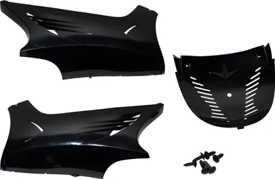 Image de DMP Carénage de bas de caisse compatible avec MBK Nitro / Yamaha Aerox, non peint, 3 pièces