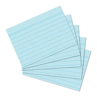 Produktbild von Herlitz Karteikarten DIN A6 liniert blau 100 Karten