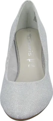 Produktbild von Tamaris Damen Pumps Party Glitzer elegant Blockabsatz 1-22418-41, Größe:41 EU, Farbe:Silber