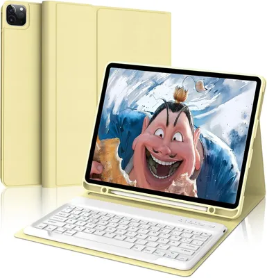 Image de Coque avec clavier pour iPad Gen Gelb Pro 6ème génération (2022), 5ème génération (2021), 4ème génération (2020), 3ème génération (2018)