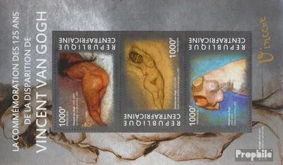 Produktbild von Briefmarken Zentralafrikanische Republik 2015 Mi 5272-5274 Kleinbogen (kompl. Ausgabe) postfrisch Vincent van Gogh