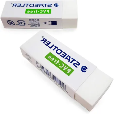 Productafbeelding van Gummen Set - Wisser Blokken - Fouten Corrigeren - Nagenoeg Residu-vrij - 43 x 19 x 13 mm - Wit