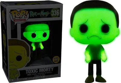 Produktbild von Funko Rick and Morty - Toxic Morty Pop! Vinyl Figure GITD + Pop Protector