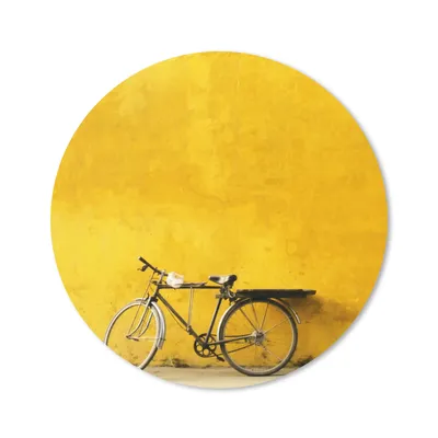 Produktbild von MuchoWow® Mauspad Mousepad Fahrrad - Schwarz - Gelb 20x20 cm - Mousepads - Maus Mat - Pad - Mausunterlage - Schreibtischmatte