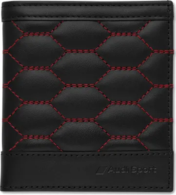 Produktbild von Original Audi Sport Minibörse Geldbörse Geldbeutel Leder, Herren, schwarz rot