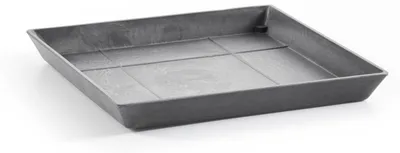 Image de Ecopots Soucoupe carrée 30 pour pot de fleurs - L 28 cm x l 28 cm x H 3 cm - Intérieur et extérieur