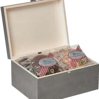 Produktbild von Eckstein Nürnberger Elisen-Lebkuchen · 20 Stück · 1500g · Holztruhe