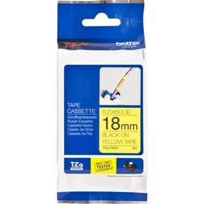 Produktbild von Brother TZE-FX641, Schwarz auf gelb, TZ, Schwarz, China, 5 Jahr(e), 1,8 cm