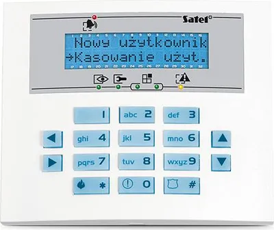 Produktbild von Satel INT-KLCDS-BL, Weiß, Kabelgebunden, 12 V, -10 - 55 °C, 114 mm, 23,5 mm