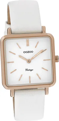 Produktbild von Oozoo Metall Damen Uhr matt Analog Quarzuhr Armband weiß Timepieces D2UOC9941A