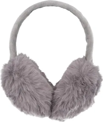 McBurn kuschelige Earmuffs Ohrenschützer aus Webpelz-Imitat in grau