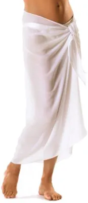 Productafbeelding van Ibenzoa® Effen strandlaken (sarong) voor dames en meisjes, 100 x 180 cm – veelzijdig te gebruiken als rok of sjaal, licht en compact, ideaal voor strand, zwembad en vakantie