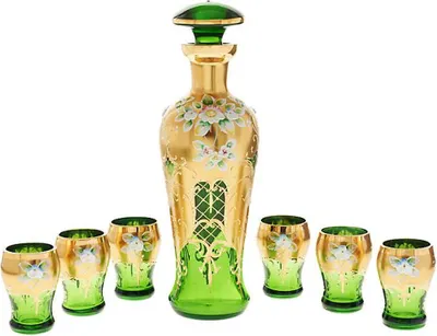 Produktbild von Likörset Green Queen 7-tlg.