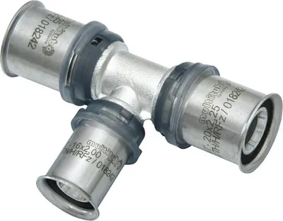 Immagine prodotto di Raccordo a T in metallo pressato G2, ridotto, 20 x 16 x 20 mm