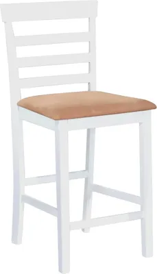 Produktbild von vidaXL Barhocker 2 Stk. Weiß Stoff