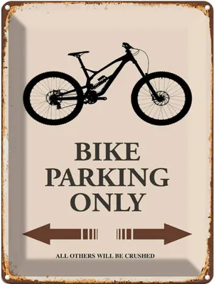 Produktbild von vianmo Blechschild 40x30 cm Bike parking only