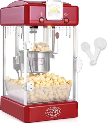 Produktbild von Popcornmaschine - 300W Popcornautomat - 2,5oz Kino Popcorngerät - ideal für Heimkino und Partys