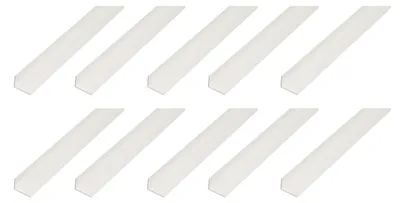Obrázek produktu pro Alberts, profilový díl, PVC, bílá barva, rozměry 40 x 10 x 2 mm, délka 2 metry
