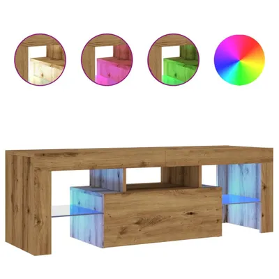Produktbild von TV-Schrank mit LED Artisan-Eiche 120x36,5x40 cm Holzwerkstoff